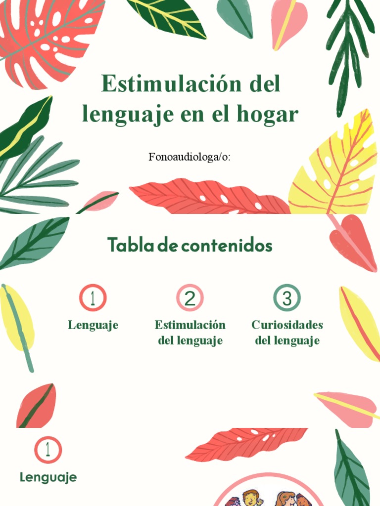 Taller Estimulación Del Lenguaje | PDF | Aquisición de idioma ...