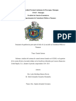 Universidad Nacional Autónoma de Nicaragua, Managua UNAN - Managua Facultad de Ciencias Económicas Departamento de Contaduría Pública y Finanzas