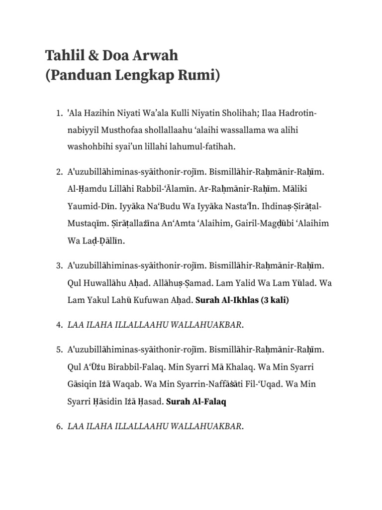 Panduan Tahlil Lengkap: Bacaan, Tata Cara, dan Waktu