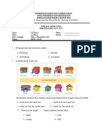 Soal Pas KLS 2 Tema 3