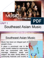 Grade 8- Southeast Asian Music.
