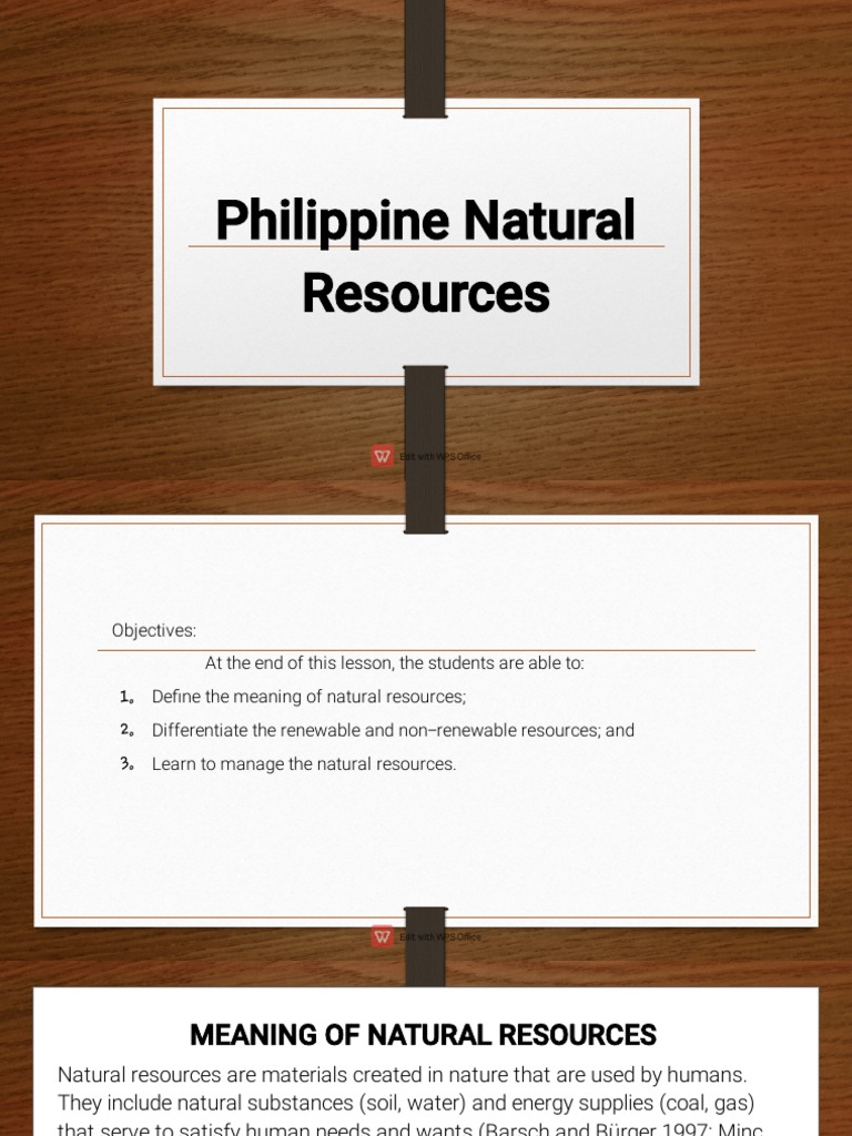 Understanding Natural Resources in the Philippines | PDF | Natural ...