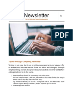 Tips For Writing A Compelling Newsletter