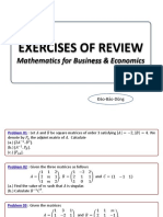 Exercises of Review