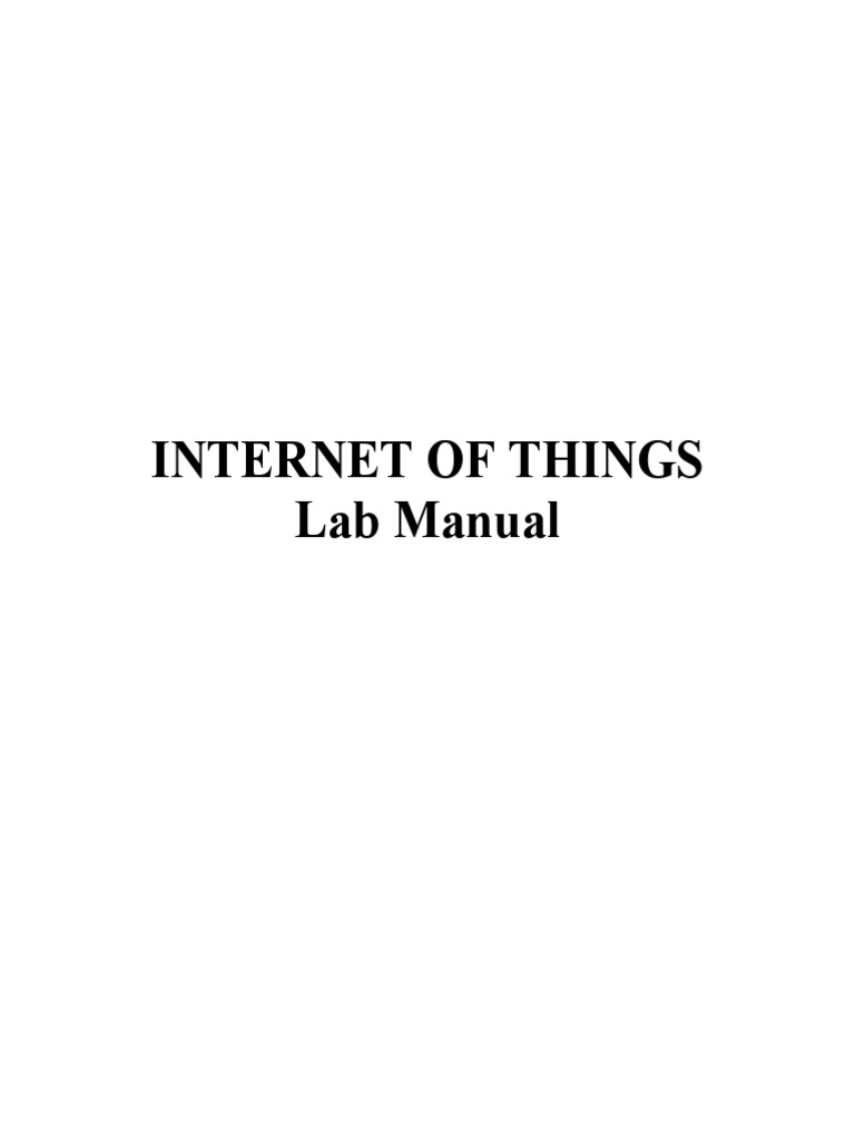 IoT Lab With Rpi3 Lab Manual1 | PDF | Art