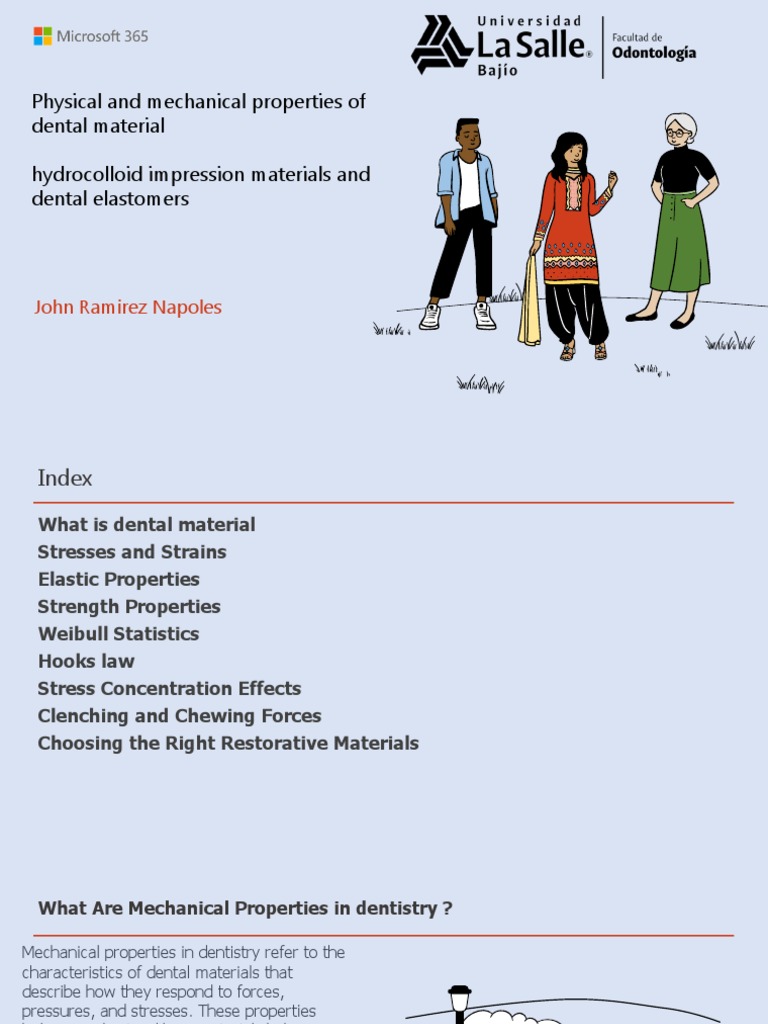 Physical and Mechanical Properties of Dental Material and Impression