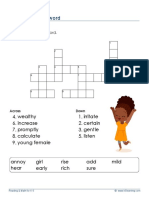 1st Grade Synonyms Crossword 2
