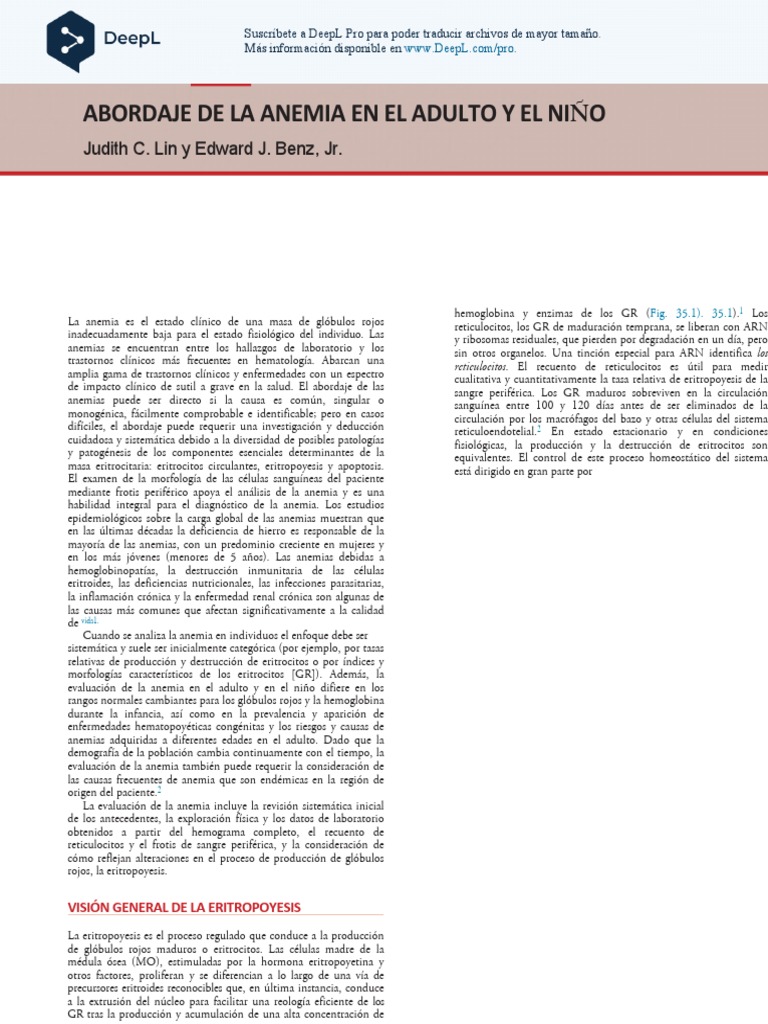Evaluación y Causas de la Anemia | PDF | Anemia | Glóbulo rojo