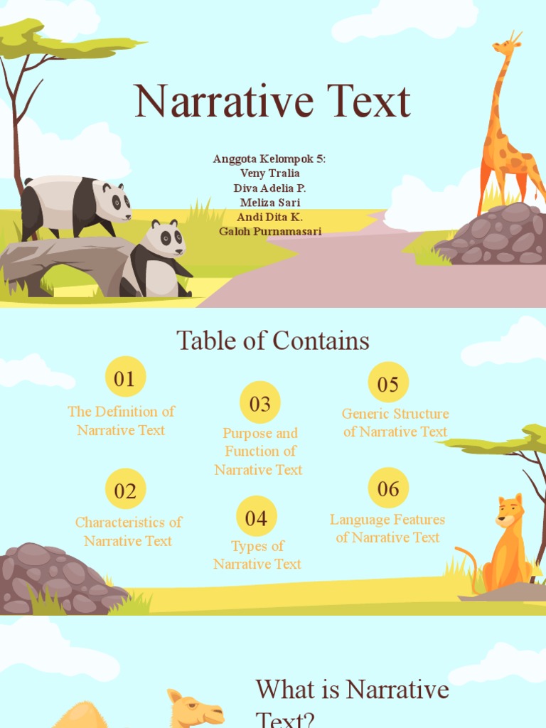 Narrative Text Storytelling Concept