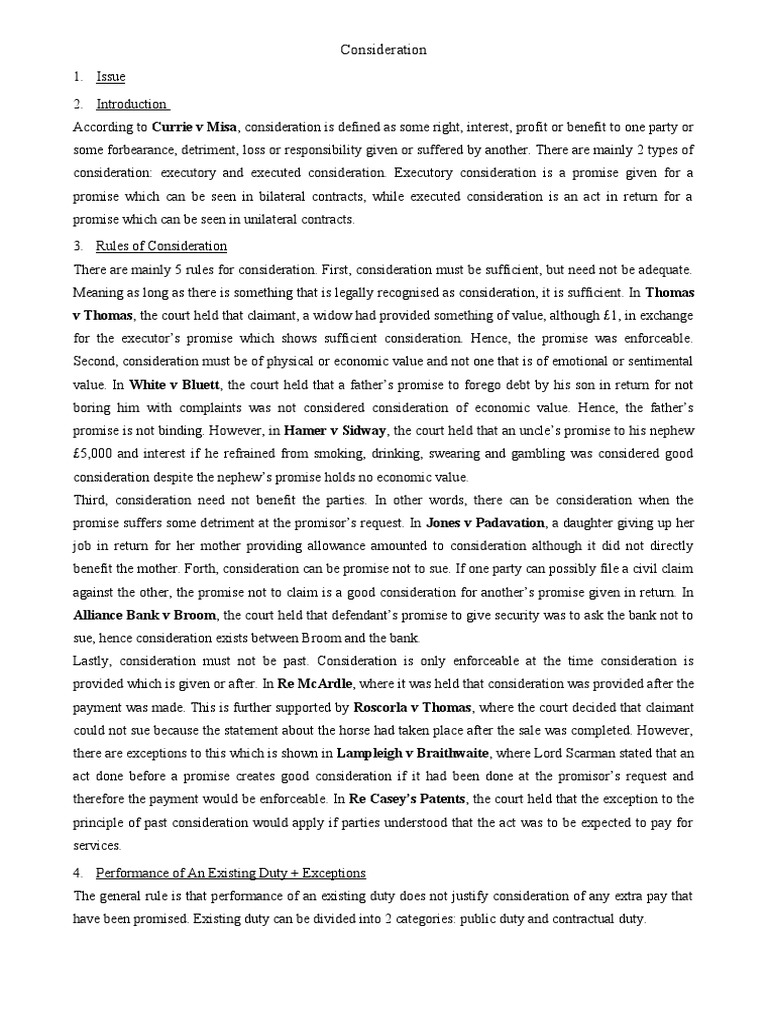 Understanding Consideration in Contracts | PDF | Consideration | Estoppel