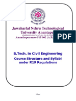 R19 B.tech - Civil Engineering Course Structure Syllabus