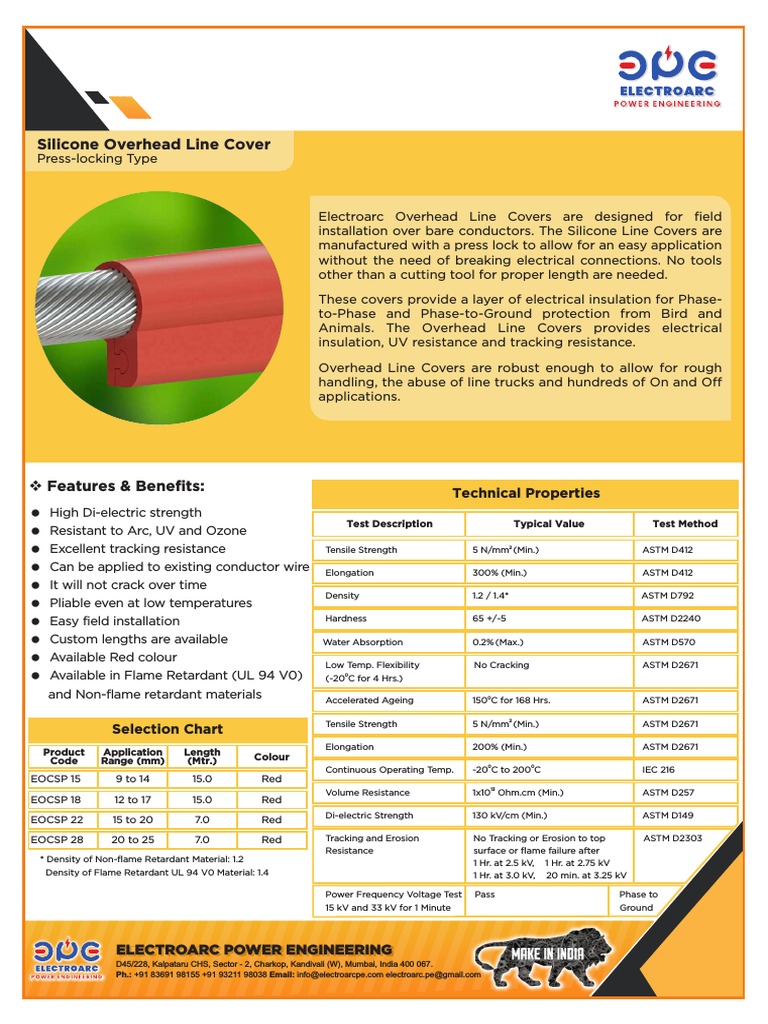 Silicone Overhead Line Covers Overview | PDF | Insulator (Electricity ...
