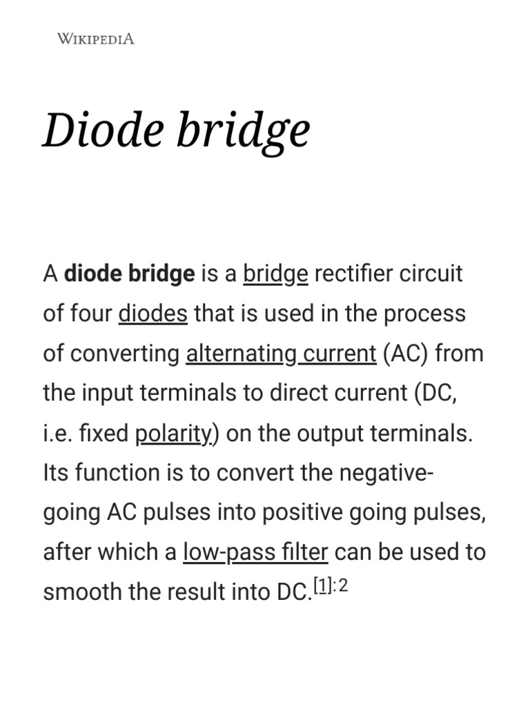 Understanding Diode Bridges and Rectifiers | PDF | Rectifier | Power ...