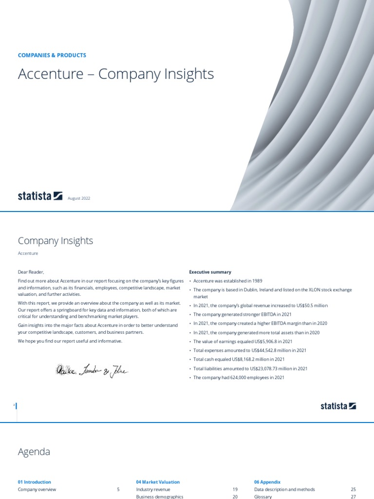 Accenture 2021 Company Insights Report | PDF | Investing | Taxes