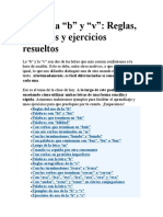 Uso de La "B" y "V": Reglas, Ejemplos y Ejercicios Resueltos