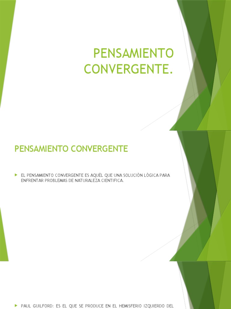 Pensamiento Convergente | PDF | Filosofía