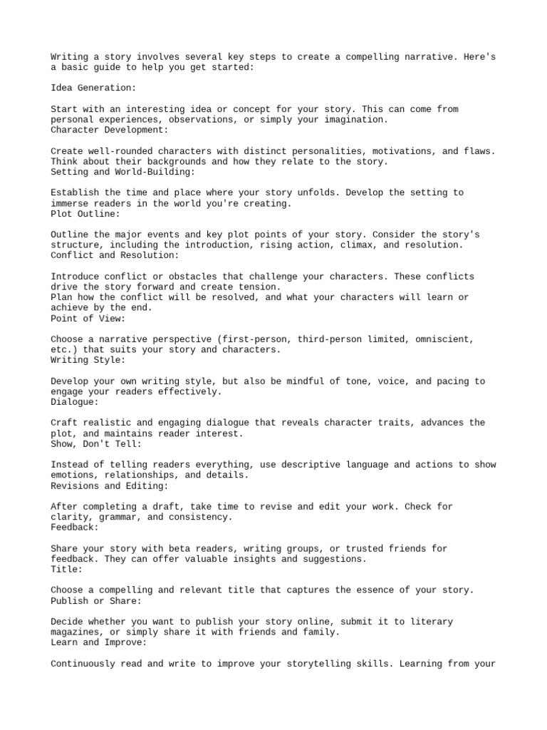 Writing A story-WPS Office | PDF | Narration | Narrative