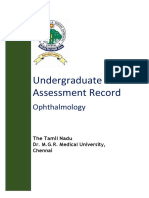 Undergraduate Assessment Record Ophthalmology
