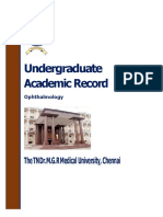 Under Graduate Academic Record - Department of Ophthalmology