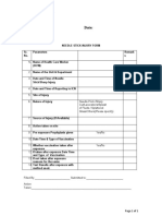 Needle Stick Injury Form