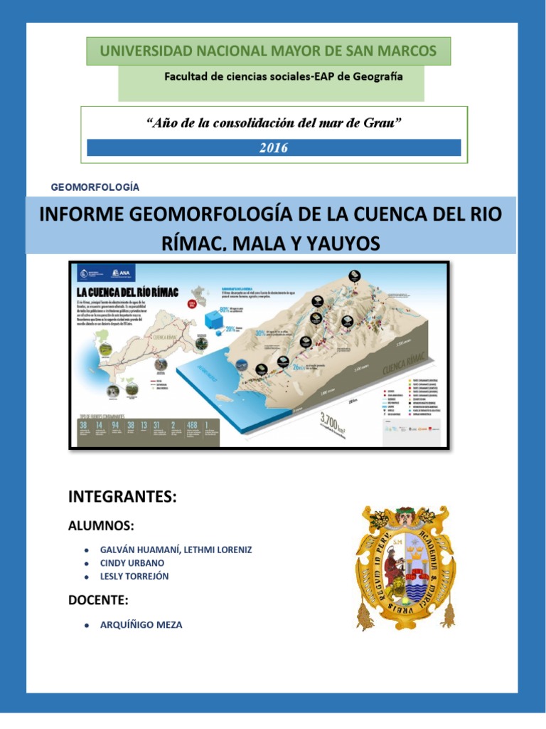 Geomorfología de la Cuenca del Rímac | PDF | Ciencias de la Tierra ...