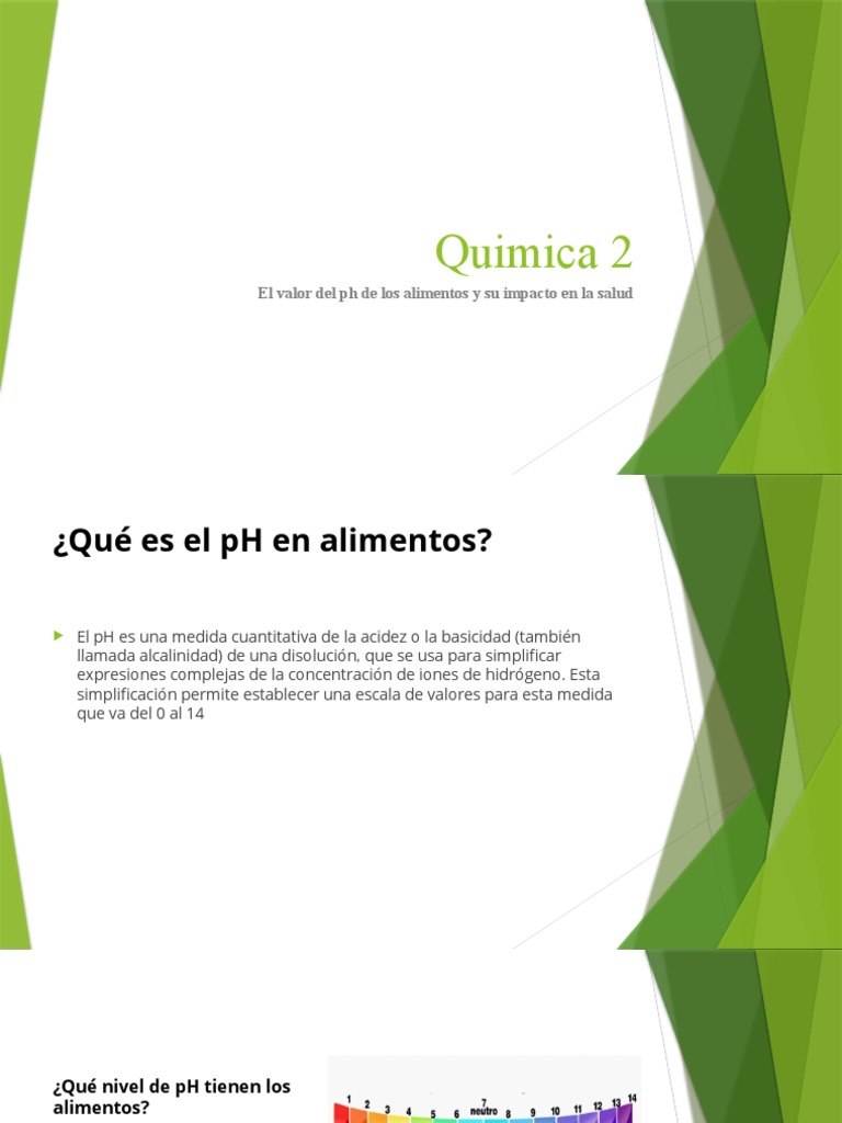 Quimica 2 El PH en Los Alimentos | PDF