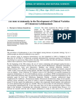 Тhe Role of Immunity in the Development of Clinical Varieties of Cutaneous Leishmaniasis