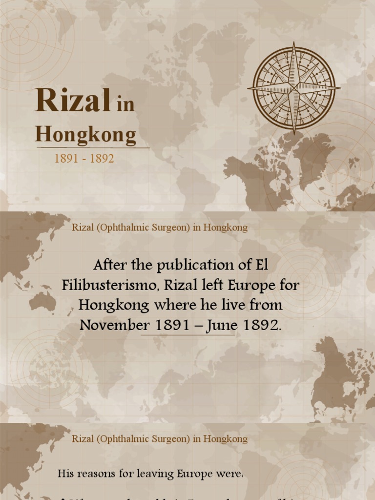 Rizal's Sojourn in Hong Kong, 1891-1892 | PDF | Philippines