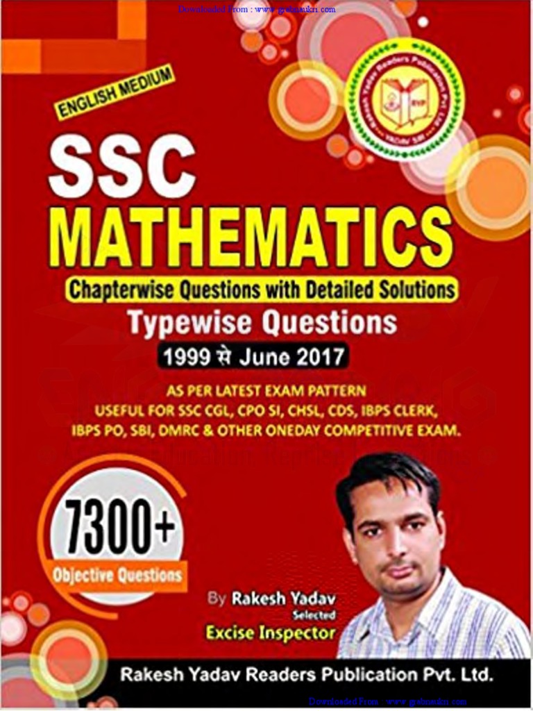 Rakesh Yadav's SSC Mathematics Guide | PDF