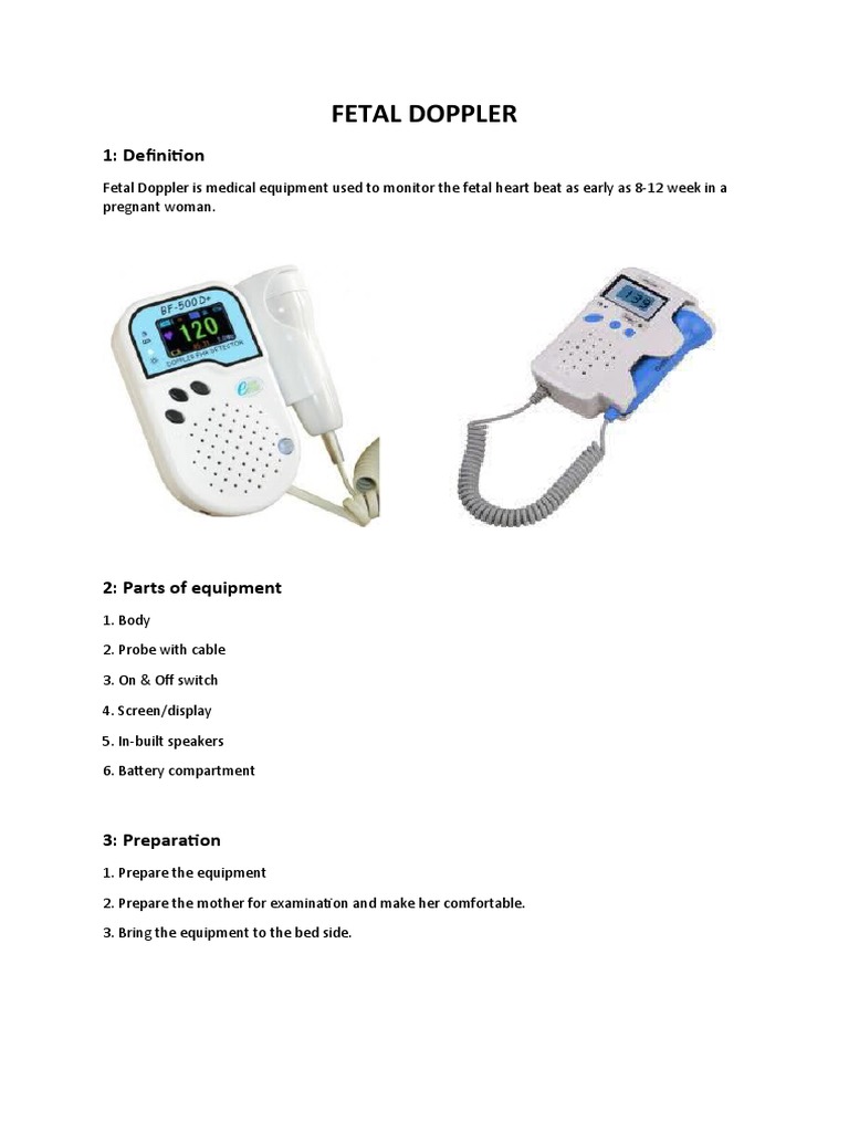 Operating Instructions_Fetal Doppler PDF