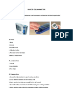 Operating Instructions - Glucometer