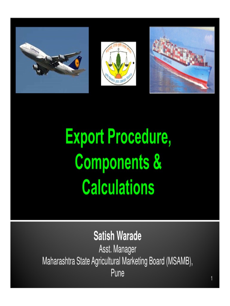 Agricultural Export Procedures Overview | PDF | Economies | Service ...