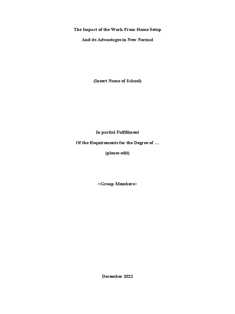 the-impact-of-the-work-from-home-setup-pdf-business-economies