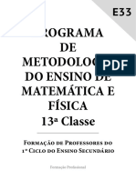 Programa de Metodologia 13 Classe - 092850