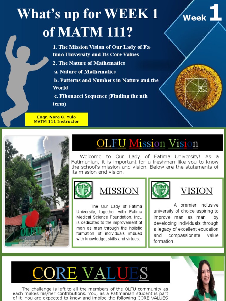 OLFU Mission, Vision, and Values Overview | PDF