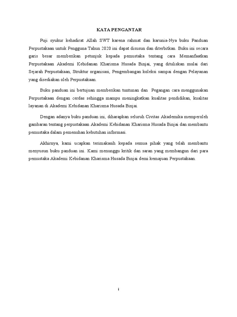 Kata Pengantar Buku Panduan | PDF