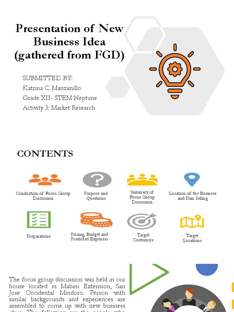 Presentation of New Business Idea | PDF | Sauce | Retail