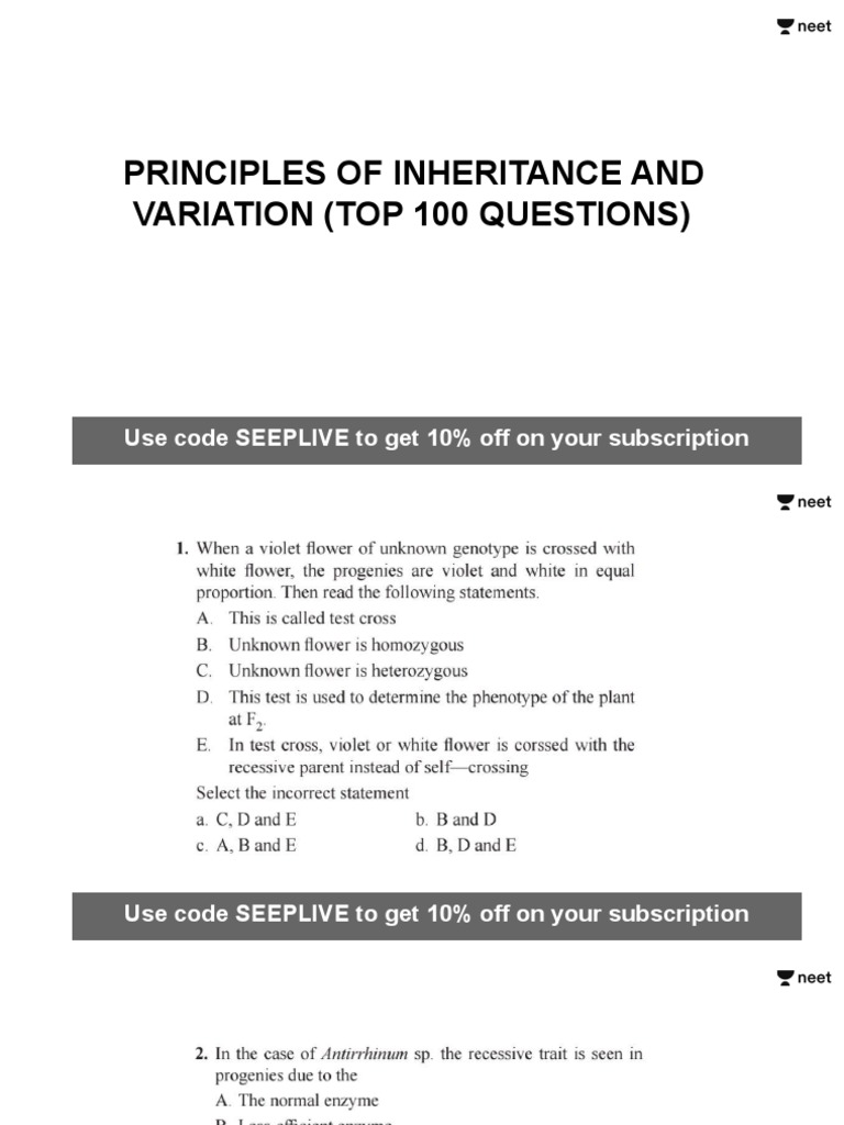 Top 100 Inheritance Questions & Discount | PDF | Cooking, Food & Wine