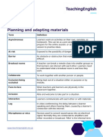 Resources - Planning and Adapting Materials