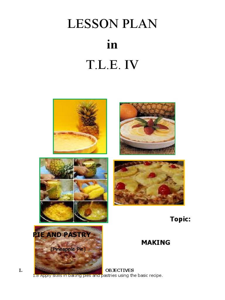 Lp tle iv pie and pastry making pineapple pie pdf