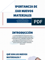 La Importancia de Crear Nuevos Materiales