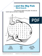 Jonah and The Big Fish Word Search