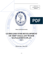 Guidelines For Development of Ship's Ballast Water Management Plan, 2017
