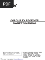 Colour TV Receiver Owner'S Manual: More User Manuals On