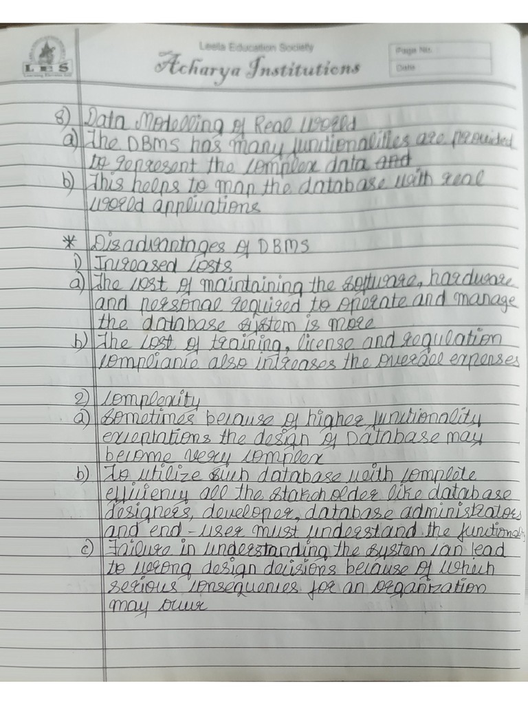DBMS Today's Notes | PDF
