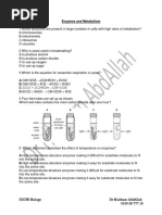 Classified - Enzymes and Metabolism - DR Haitham AbdAllah