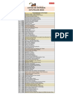LISTAS Entrada 25, 26 Agosto 2023