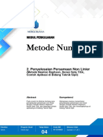 Modul 4. Akar-Akar Persamaan Non Linear