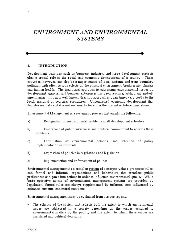 Overview of Environmental Management PDF