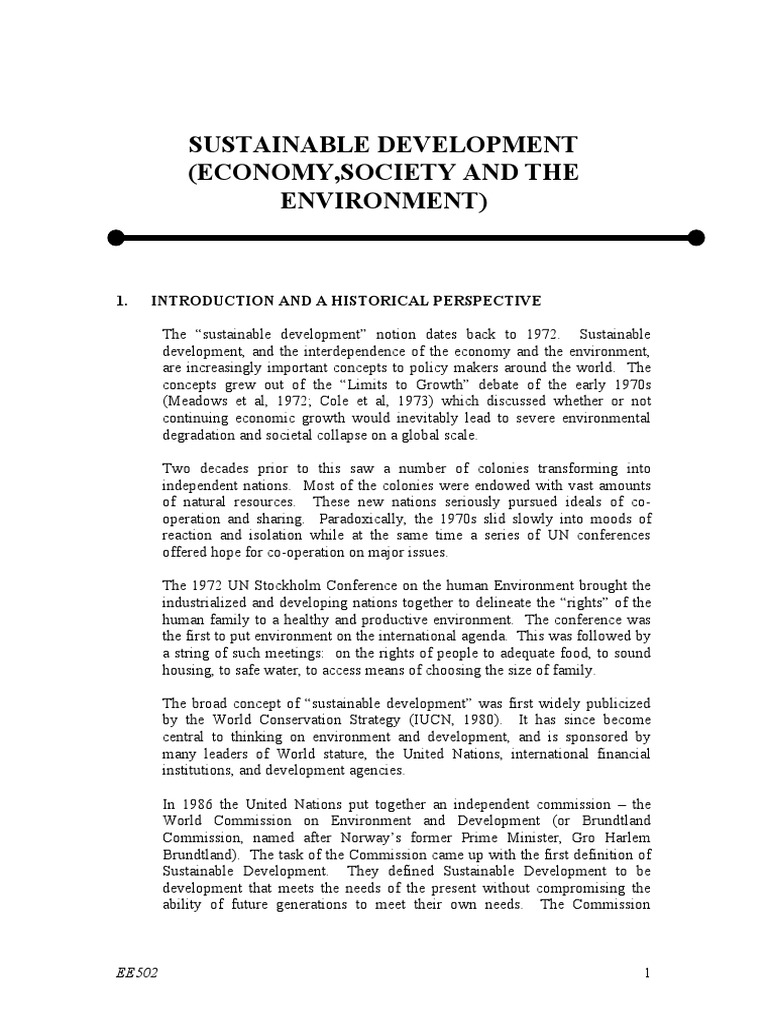 Sustainable Development and Environment | PDF | Sustainability ...